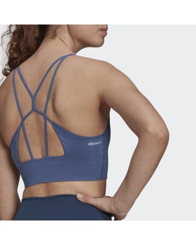 TOP RUNNING DESIGNED TO MOVE SEAMLESS BRA TOP 73% rec polyester/19% REC.PA/8% Elasthane crew blue/black