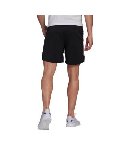 PANTALON CORTO D2M 3-STRIPES SHORT 100% rec polyester black/white