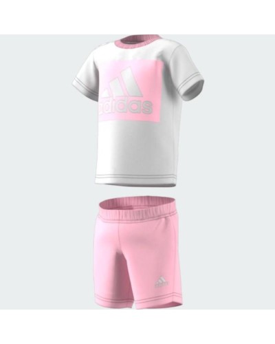 CONJUNTO I BL T SET 100% ALGODÓN WHITE/CLPINK