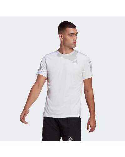 CAMISETA MANGA CORTA OWN THE RUN TEE WHITE / REFLECTIVE SILVER