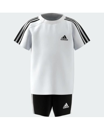 CONJUNTO CORTO ADIDAS INFANTS ESSENTIALS SPORT SET BLANCO / NEGRO