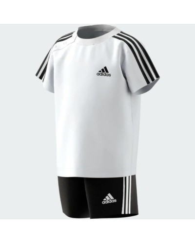 CONJUNTO CORTO ADIDAS INFANTS ESSENTIALS SPORT SET BLANCO / NEGRO