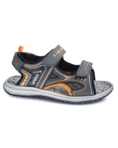 SANDALIA PISO GOMA GREY-ORANGE