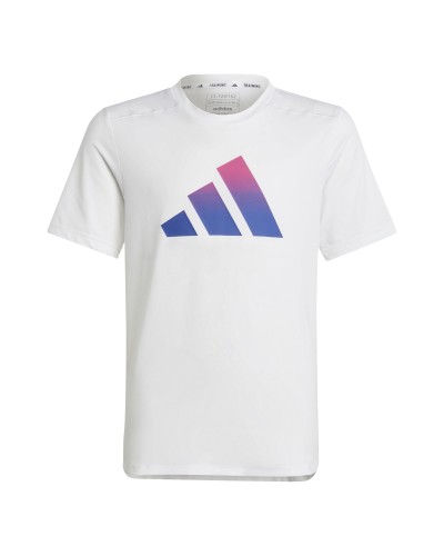 CAMISETA MANGA CORTA B TI TEE 92% REC.PES 8% ELASTANO TEJIDO TRANSPIRABLE AEROREADY WHITE/SELUFU/LUCBLU