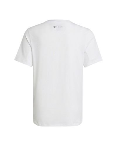 CAMISETA MANGA CORTA B TI TEE 92% REC.PES 8% ELASTANO TEJIDO TRANSPIRABLE AEROREADY WHITE/SELUFU/LUCBLU