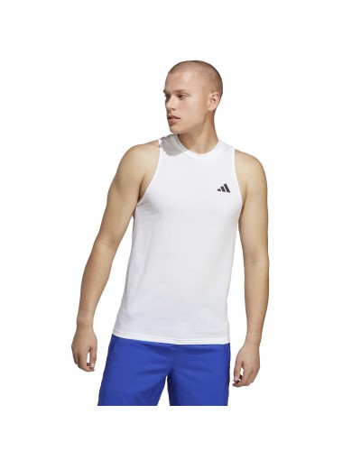 CAMISETA SIN MANGAS TRAIN ESSENTIALS FEELREADY TRAINING BLANCO / NEGRO