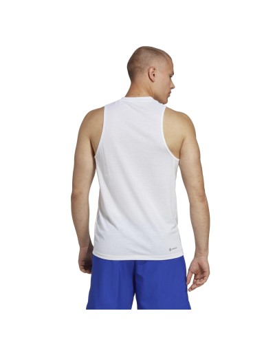 CAMISETA SIN MANGAS TRAIN ESSENTIALS FEELREADY TRAINING BLANCO / NEGRO