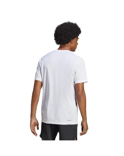 CAMISETA MANGA CORTA TR-ES FR LOGO T 70% POLIÉSTER RECICLADO 30% ALGODÓN TEJIDO TRANSPIRABLE AEROREADY WHITE/COUGRN