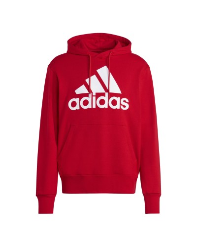 SUDADERA CAPUCHA ESSENTIALS FRENCH TERRY BIG LOGO BETTER SCARLET / WHITE