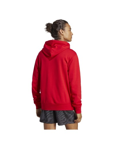 SUDADERA CAPUCHA ESSENTIALS FRENCH TERRY BIG LOGO BETTER SCARLET / WHITE