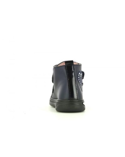 BOTA NIÑA VELCRO PIEL SEDA COLOR NAVY