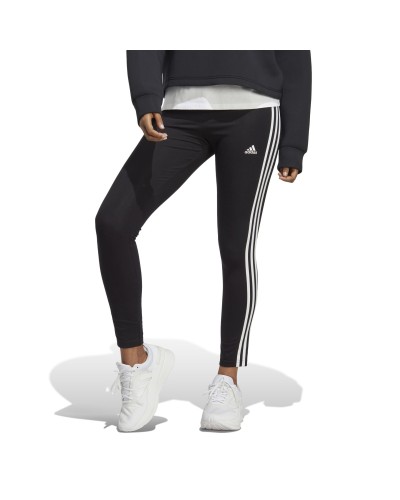 LEGGING ESSENTIALS 3-STRIPES HIGH WAISTED BLACK / WHITE