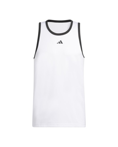 CAMISETA TIRANTES ADIDAS BASKETBALL 3-STRIPES TANK BLANCO / NEGRO