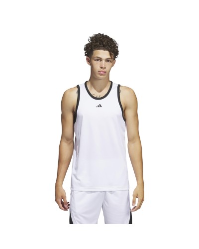 CAMISETA TIRANTES ADIDAS BASKETBALL 3-STRIPES TANK BLANCO / NEGRO