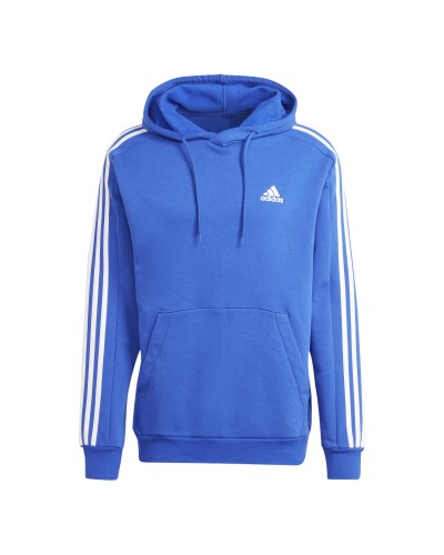 SUDADERA CAPUCHA ESSENTIALS FLEECE 3 BANDAS SEMI LUCID BLUE