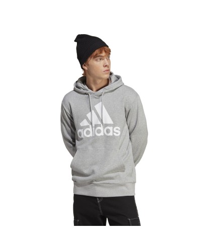 SUDADERA CAPUCHA ESSENTIALS FRENCH TERRY BIG LOGO MEDIUM GREY HEATHER