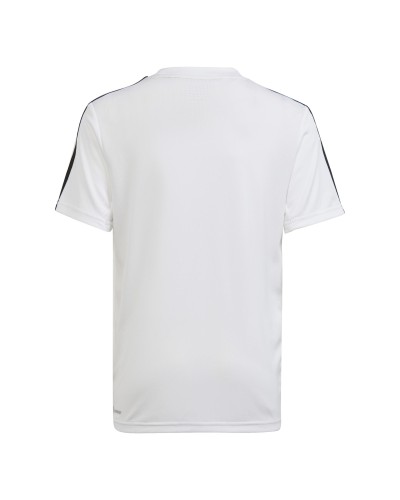 CAMISETA MANGA CORTA TRAIN ESSENTIALS AEROREADY REGULAR-FIT 3 BANDAS BLANCO / NEGRO