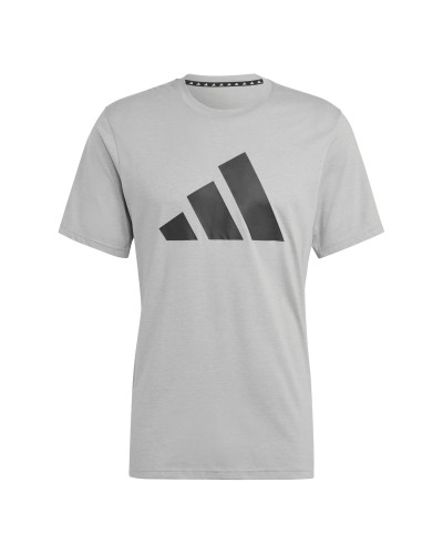 CAMISETA MANGA CORTA TRAIN ESSENTIALS FEELREADY LOGO TRAINING MEDIUM GREY HEATHER / BLACK