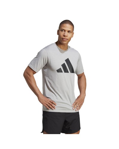 CAMISETA MANGA CORTA TRAIN ESSENTIALS FEELREADY LOGO TRAINING MEDIUM GREY HEATHER / BLACK