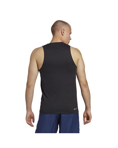 CAMISETA SIN MANGAS TRAIN ESSENTIALS FEELREADY TRAINING NEGRO / BLANCO