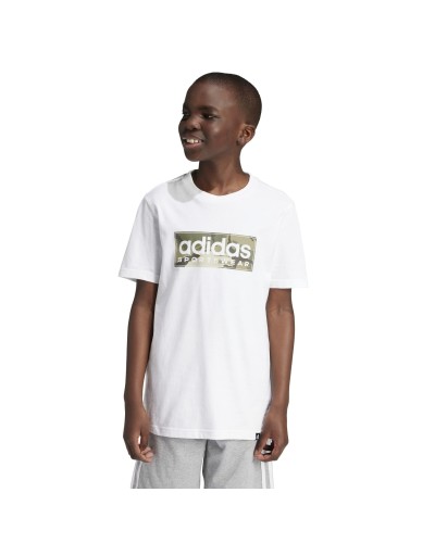 CAMISETA MANGA CORTA CAMO LINEAR JUNIOR BOYS GRAPHIC TEE BLANCO