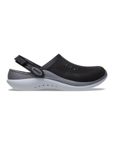 ZUECO CROCS LITERIDE 360 FIBRA SINTÉTICA SUELA GOMA CLOG BLACK/SLATE GREY