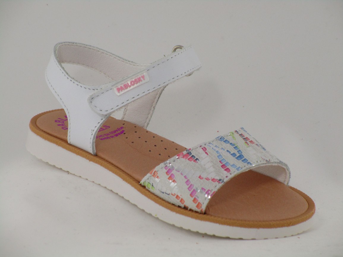 SANDALIA OLIMPO VELCRO BLANCO