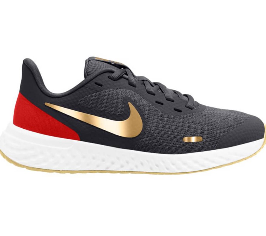 DEPORTIVO RUNNING Nike Revolution 5 GRIS/ORO