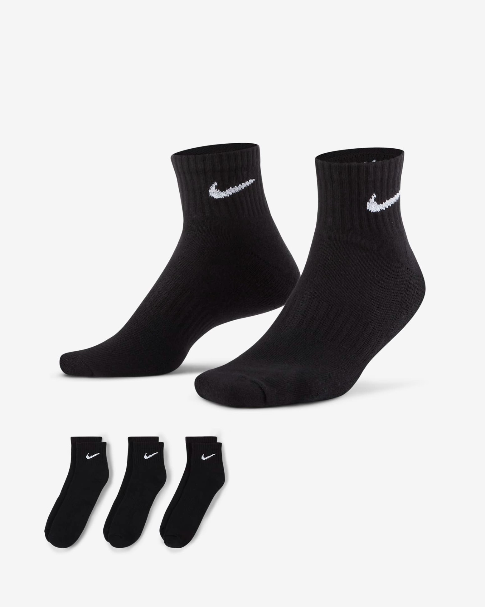 CALCETINES NIKE EVERYDAY CUSHIONED ANKLE TRAINING NEGRO