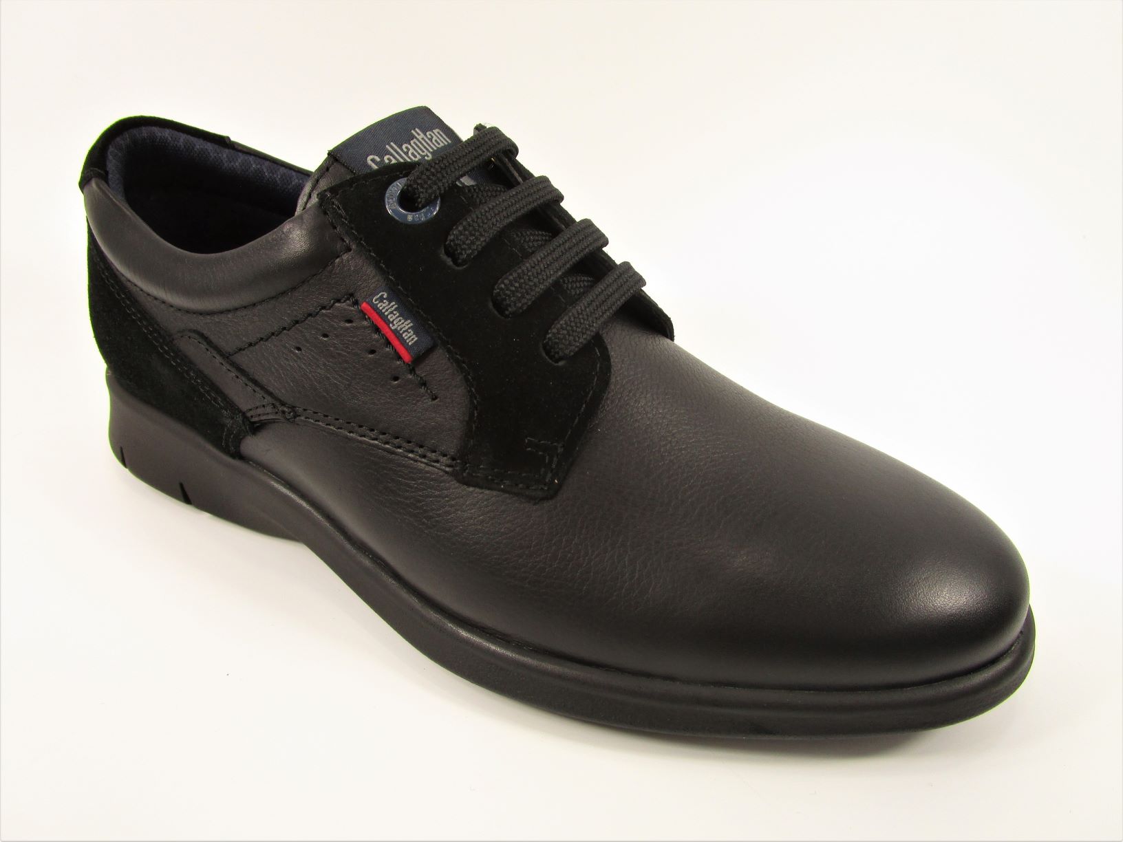 ZAPATO PIEL COLORADO PISO ASTON NEGRO