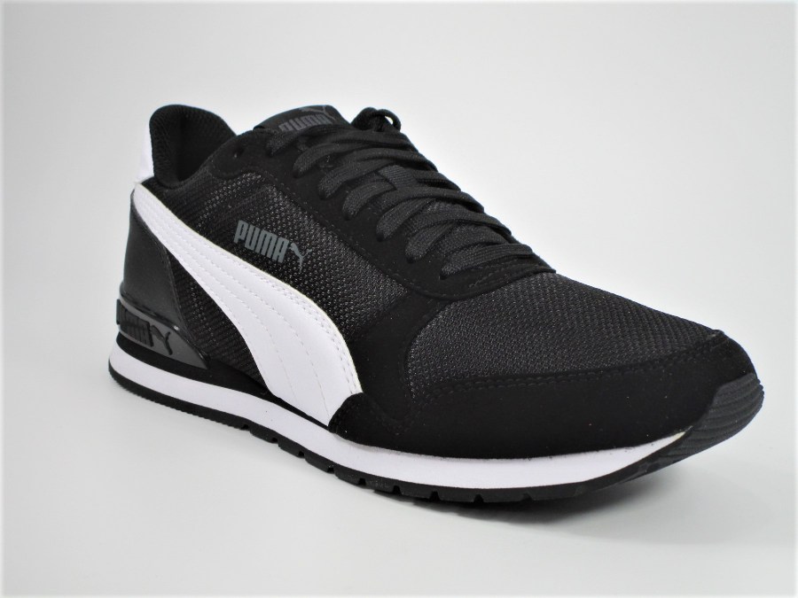 DEPORTIVO ST RUNNER V2 MESH-SYNTHETIC SUEDE PUMA BLACK-PUMA WHITE CORDONES