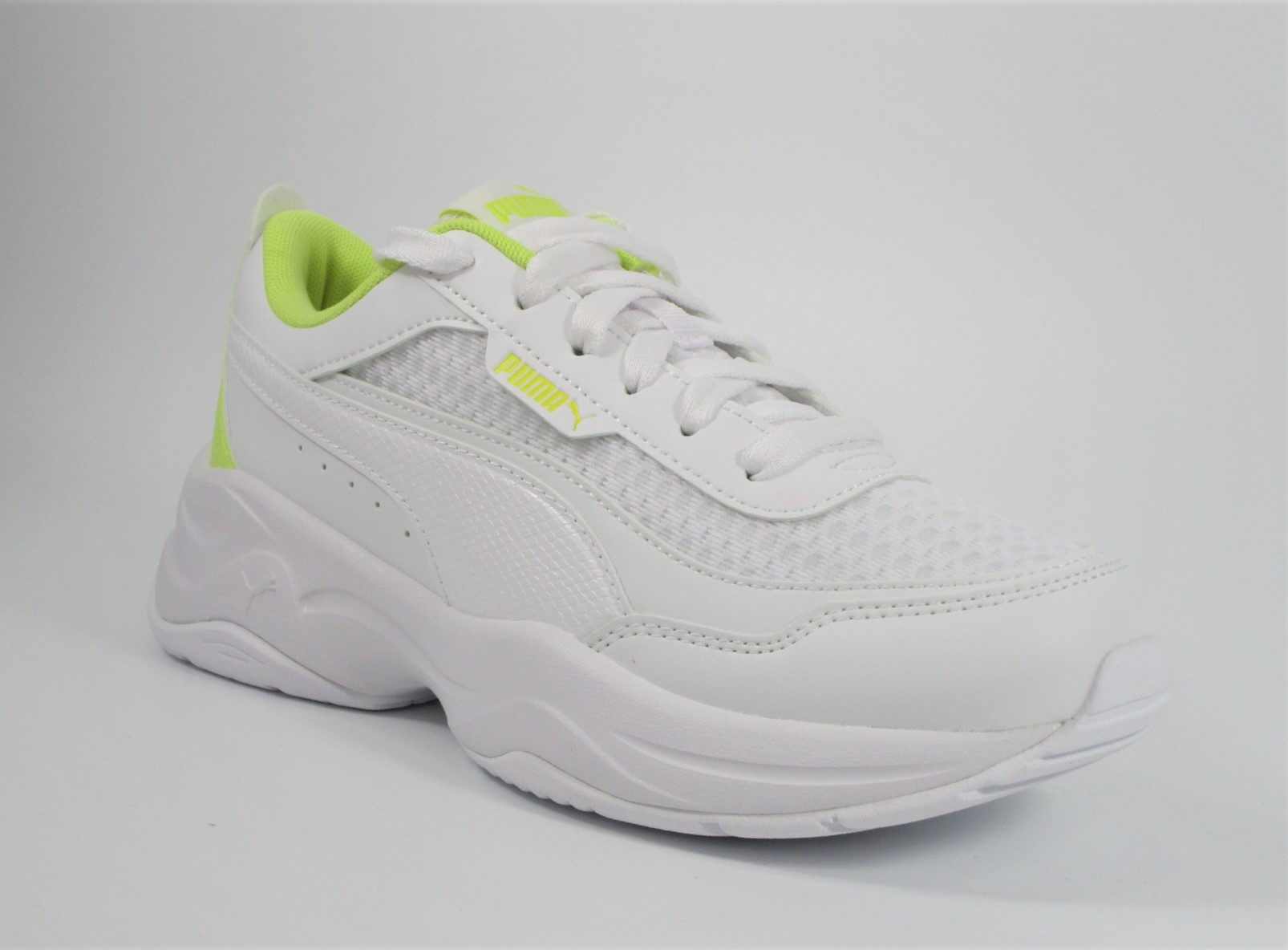 DEPORTIVO CILIA MODE MESH/SYNTHETIC LEATHER PUMA PUMA WHITE-SUNNY LIME CORDONES