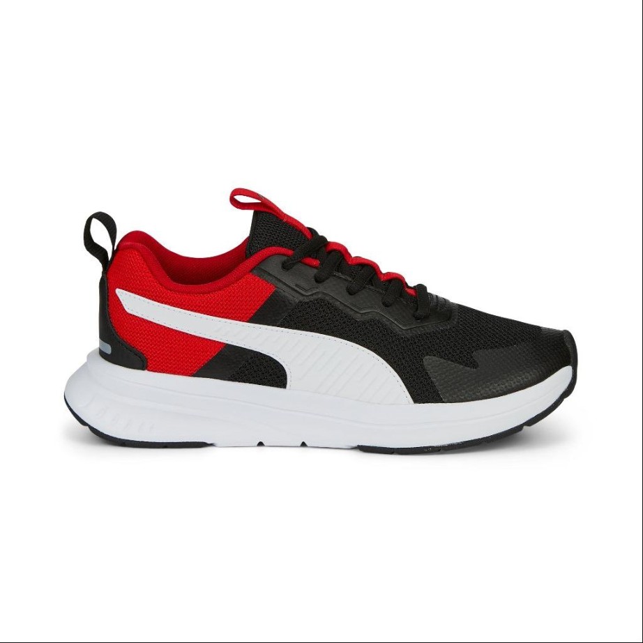 DEPORTIVO PUMA EVOLVE RUN MESH JUNIOR NEGRO / BLANCO / ROJO