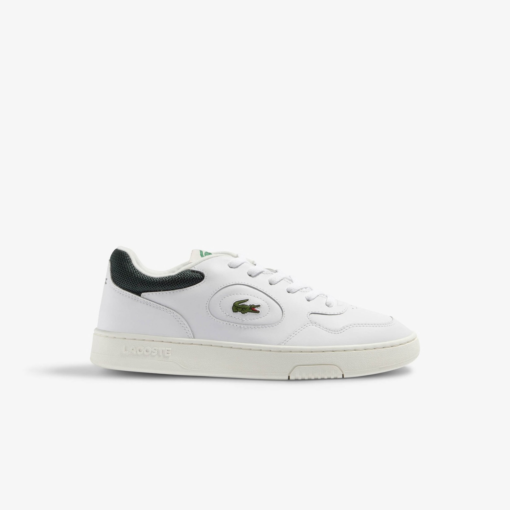 DEPORTIVO MENS LACOSTE LINESET LEATHER SNEAKERS WHITE / DARK GREEN