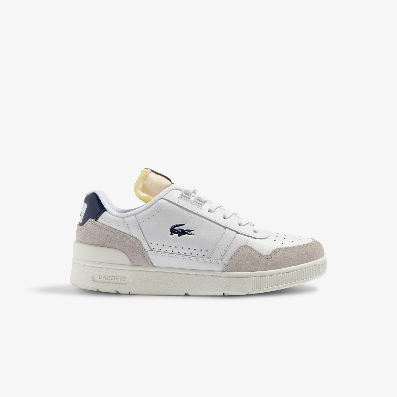 DEPORTIVO MENS LACOSTE T-CLIP LEATHER COLOR BLOCK SNEAKERS WHITE / NAVY