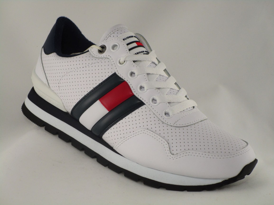 ADEPORTIVADO LEFESTYLE TOMMY JEANS SNEAKER CUERO WHITE CORDONES