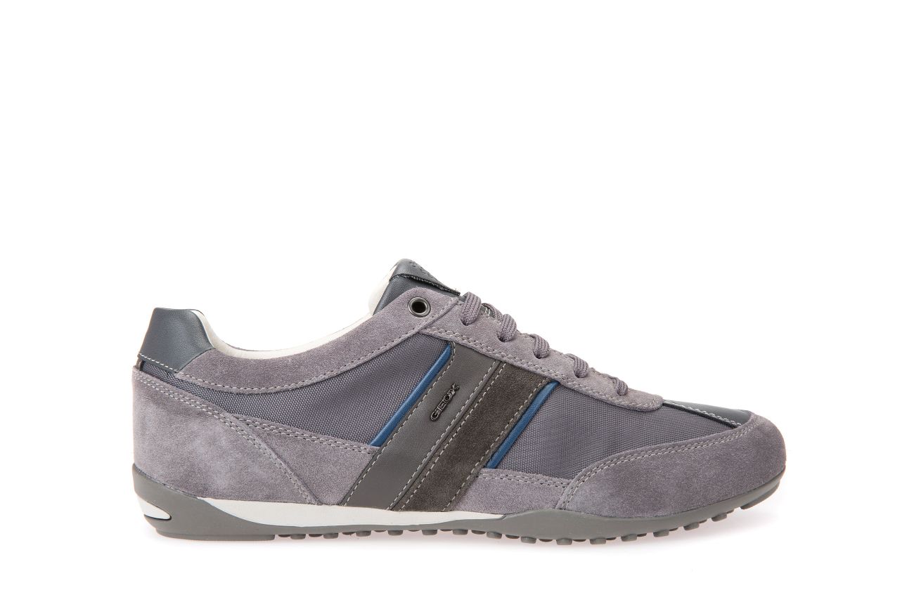 DEPORTIVA U WELLS C PIEL/TEJIDO DK GREY CORDONES