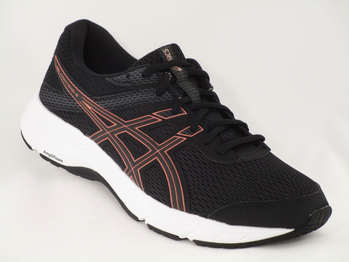 DEPORTIVO RUNNING GEL-CONTEND 6  TELA/MALLA  NEGRO  CORDONES