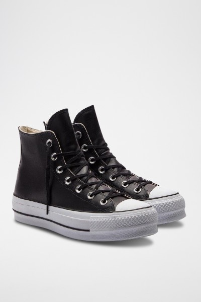 BOT CHUCK TAYLOR ALL STAR LIFT CLEAN LEATHER H BLACK