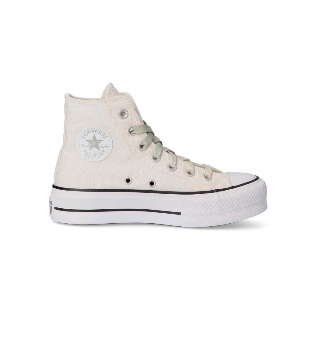 BOTA LONA CHUCK TAYLOR EVA LIFT HI PARTE SUPERIOR E INTERIOR TEXTIL EGRET/SLATE SAGE/WHITE