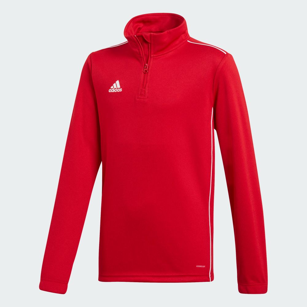 SUDADERA CREMALLERA CORE18 TR TOP Y 100% POLYESTER POWER RED/WHITE