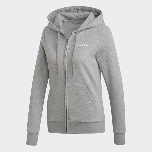 SUDADERA CREMALLERA CAPUCHA W E PLN FZ HD 52% ALGODN, 48% POLYESTER RECICLADO MEDIUM GREY HEATHER/WHITE