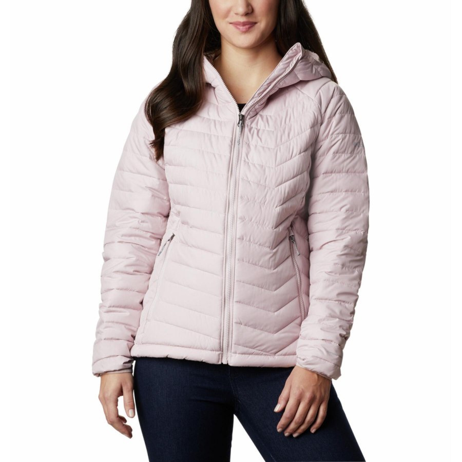 CHAQUETA CAPUCHA POWDER LITE HOODED JACKET FEATURES Omni-HEAT FABRICS 100% POLYESTER MINERAL PINK