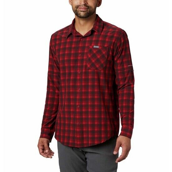 CAMISA TRIPLE CANYON LS SHIRT  POLYESTER/ELASTANE FEATURES ONMI-SHADE ONMI WICK MOUNTAN RED