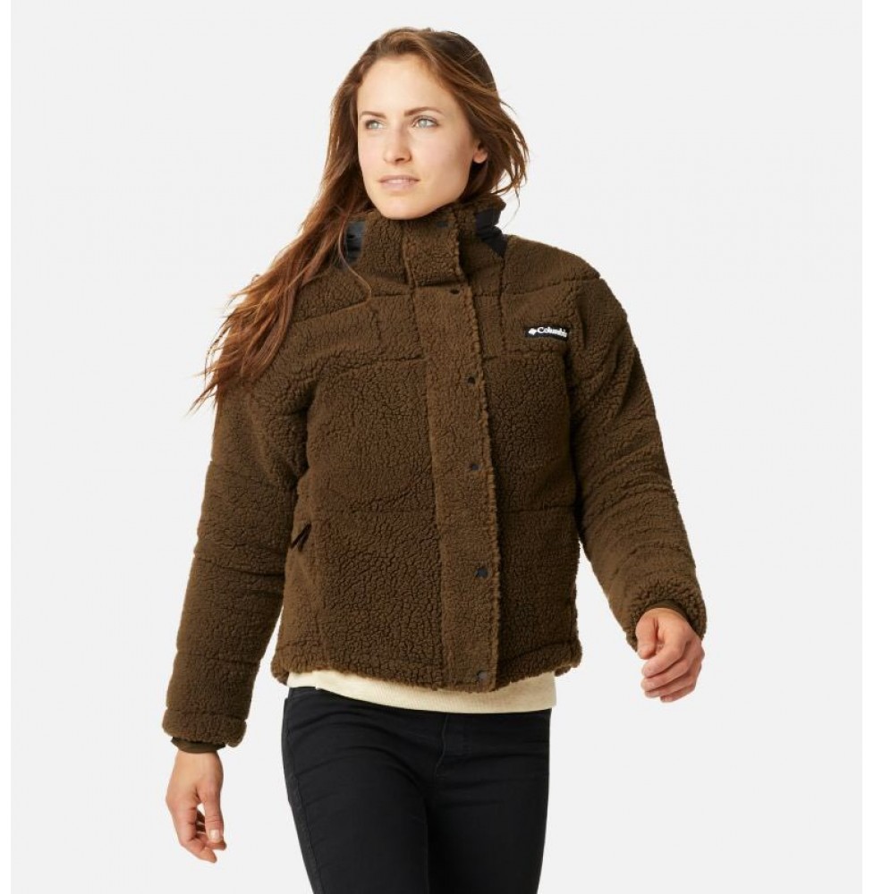 CHAQUETN COLUMBIA LODGE BAFFLED SHERPA FLEECE FEATURES Zippered hand pockets FABRICS 100% Polyester OLIVE GREEN