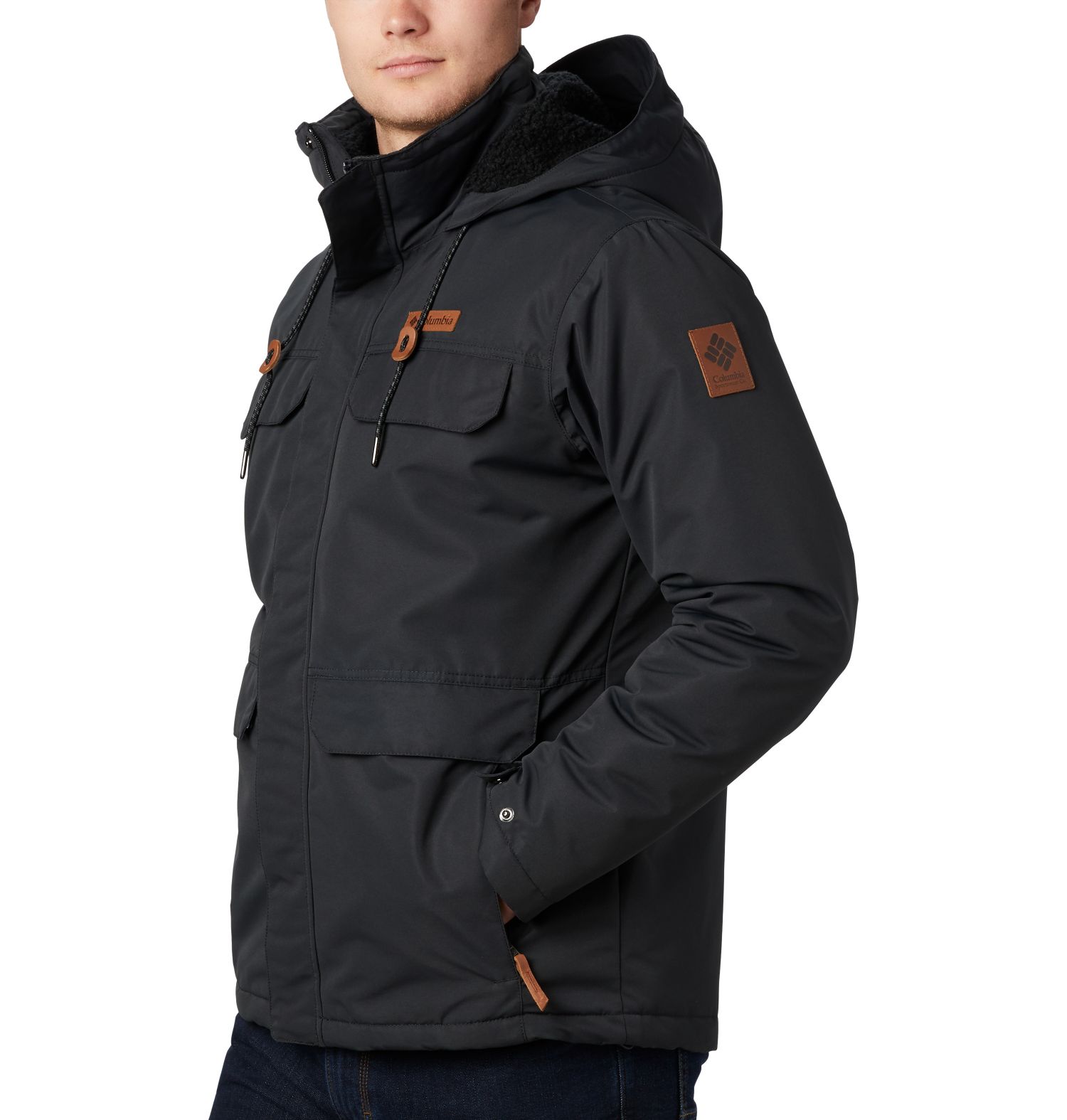 CHAQUETA SOUTH CANYON 80G MICROTEMP XF II 100% POLYESTER Omni-TECH WATERPROOF BREATHABLE BLACK