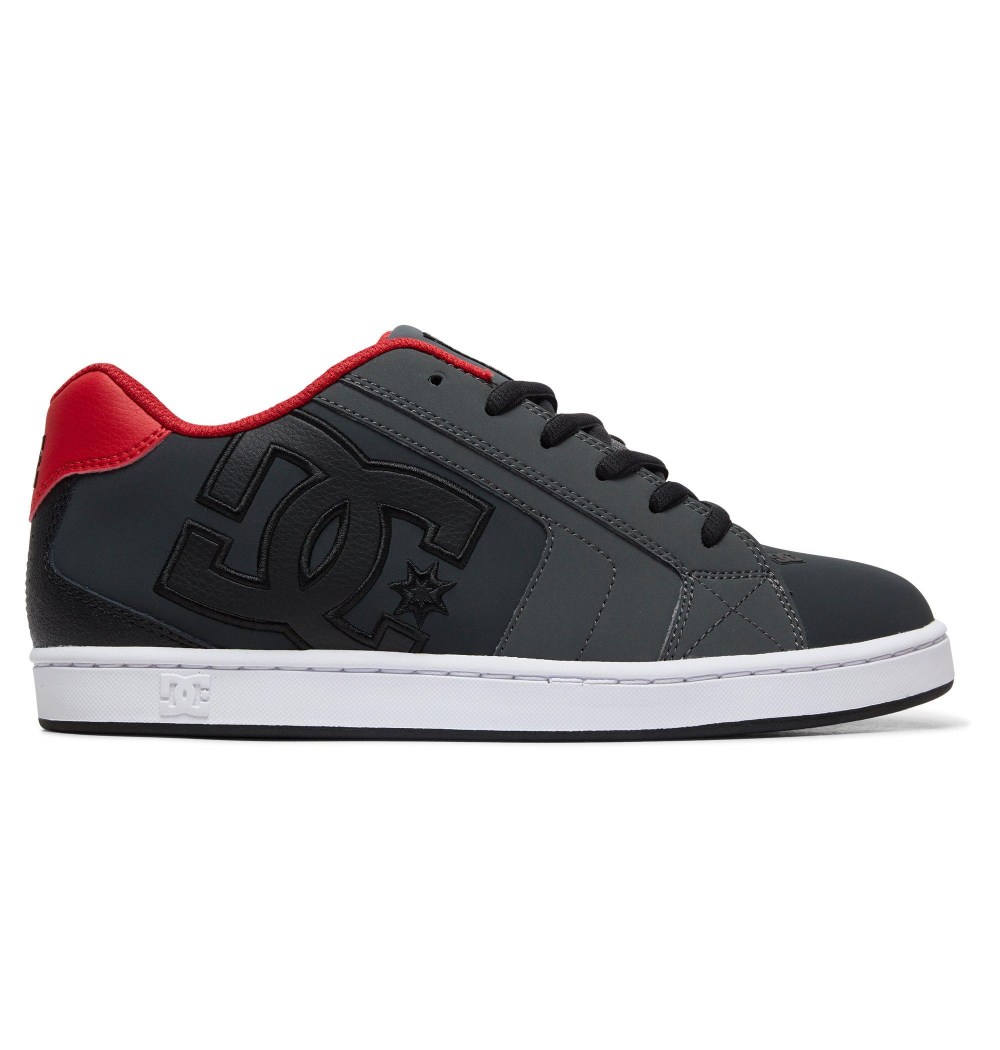 DEPORTIVO NET M SHOE  PIEL/SERRAJE GRIS/ROJO