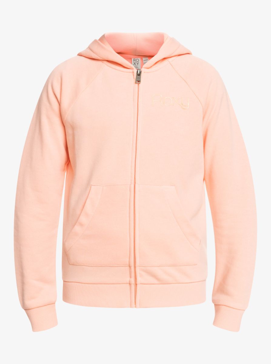 SUDADERA CAPUCHA HAPPINESS FOREVER ZIPPED B 80% Cotton, 20% Recycled Polyester TROPICAL PEACH