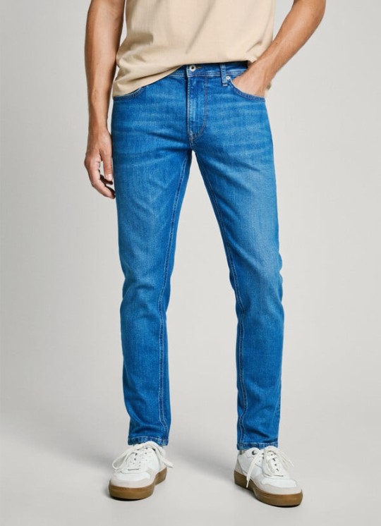 PANTALN LARGO VAQUERO TAPERED JEANS DENIM