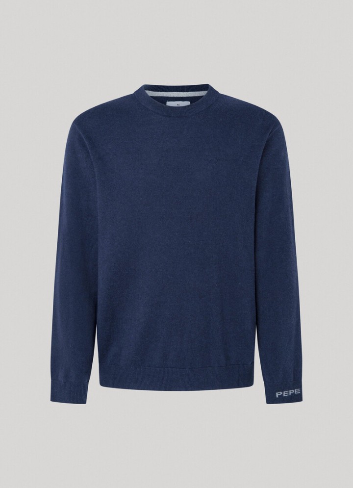 JERSEY ANDRE CREW NECK DULWICH BLUE